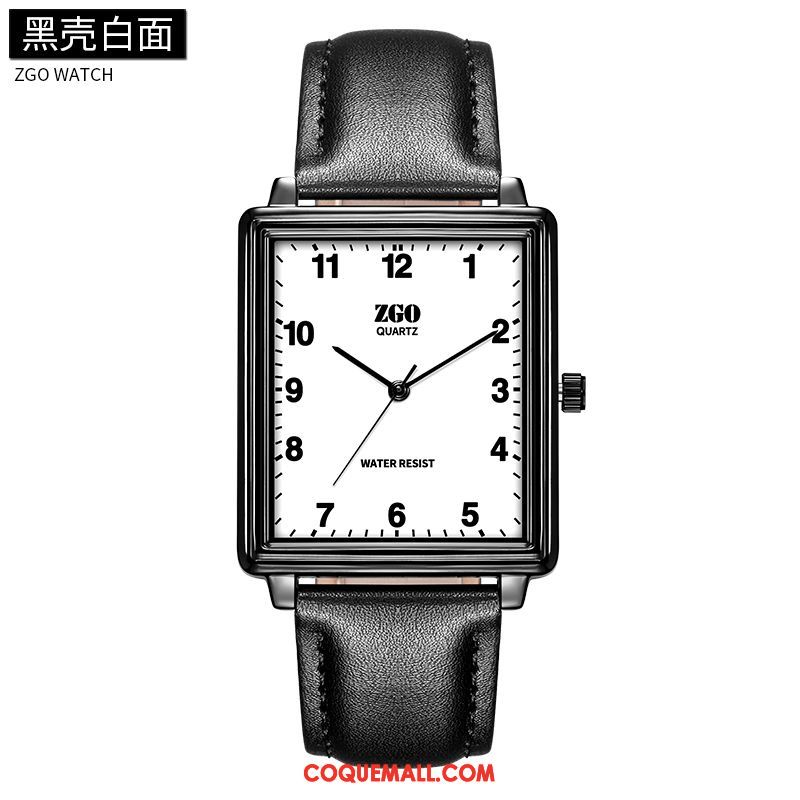 Montre Homme Étudiant Blanc Tendance, Montre Les Adolescents Longue