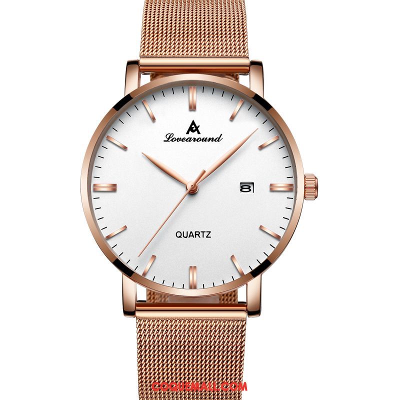 Montre Homme Étudiant Le Nouveau Montre À Bracelet, Montre Noir Très Mince