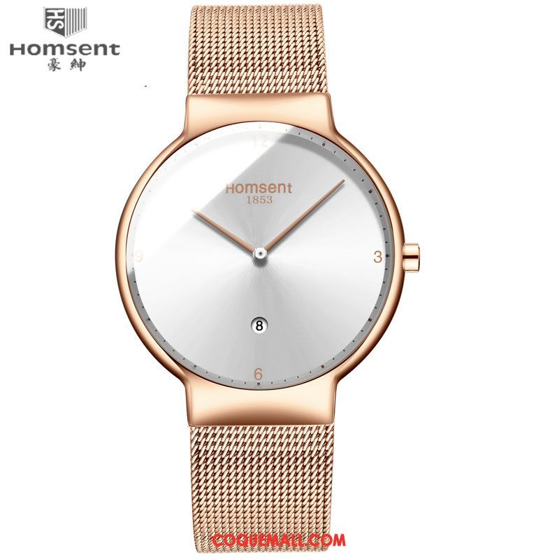 Montre Homme Étudiant Simple Loisir, Montre Noir Tendance Blau