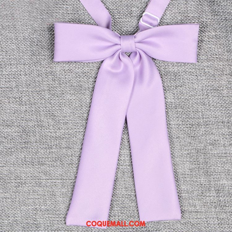 Nœud Papillon Femme Arc Uniforme Charmant, Nœud Papillon Étudiant Violet