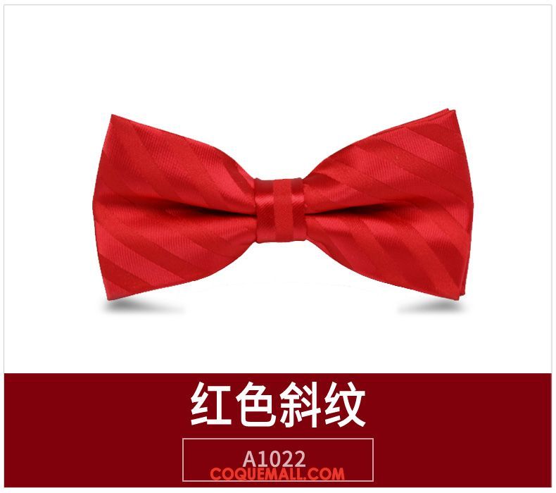 Nœud Papillon Homme Arc Rouge Marier, Nœud Papillon Pure Couleur Banquet