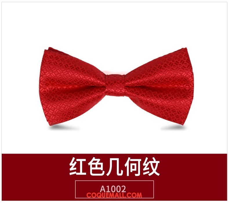 Nœud Papillon Homme Arc Rouge Marier, Nœud Papillon Pure Couleur Banquet