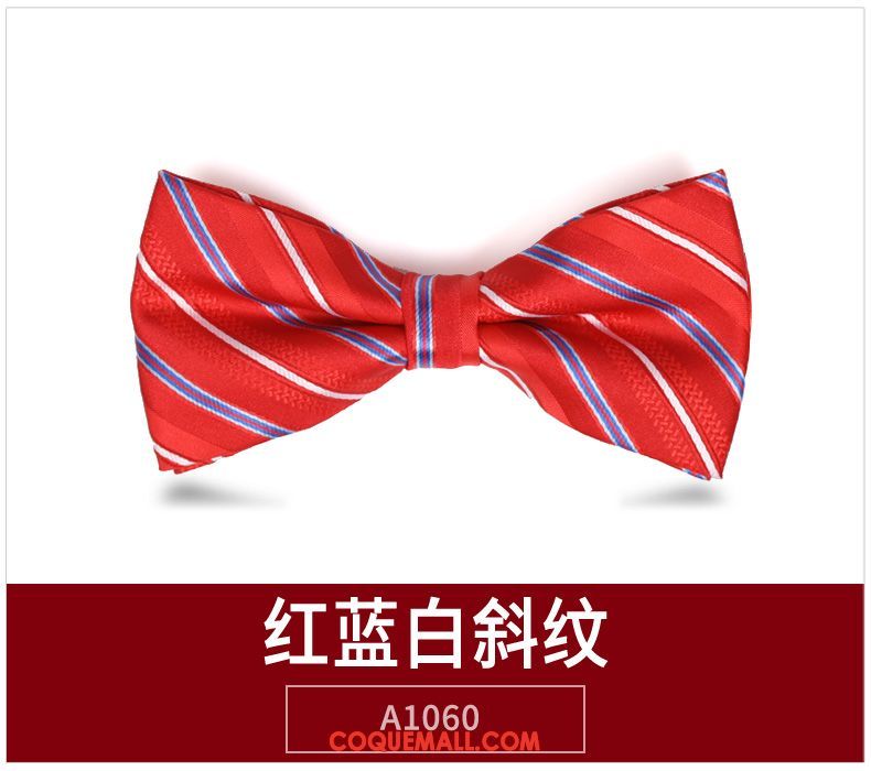 Nœud Papillon Homme Arc Rouge Marier, Nœud Papillon Pure Couleur Banquet