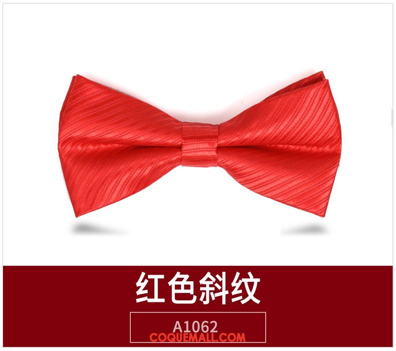 Nœud Papillon Homme Arc Rouge Marier, Nœud Papillon Pure Couleur Banquet