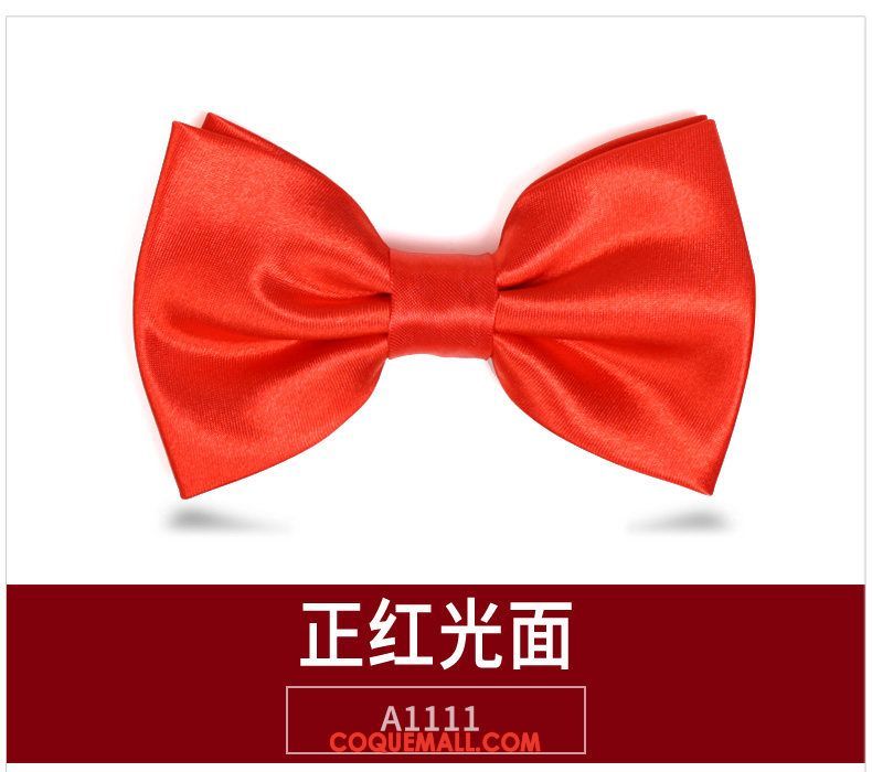 Nœud Papillon Homme Arc Rouge Marier, Nœud Papillon Pure Couleur Banquet