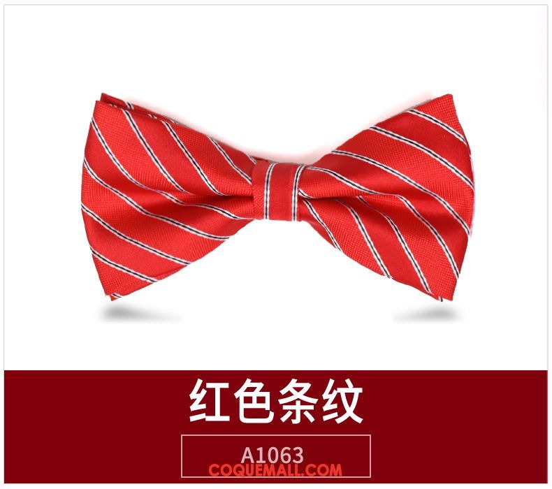 Nœud Papillon Homme Arc Rouge Marier, Nœud Papillon Pure Couleur Banquet