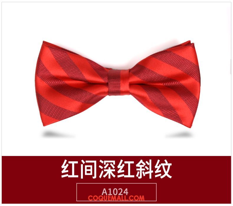 Nœud Papillon Homme Arc Rouge Marier, Nœud Papillon Pure Couleur Banquet