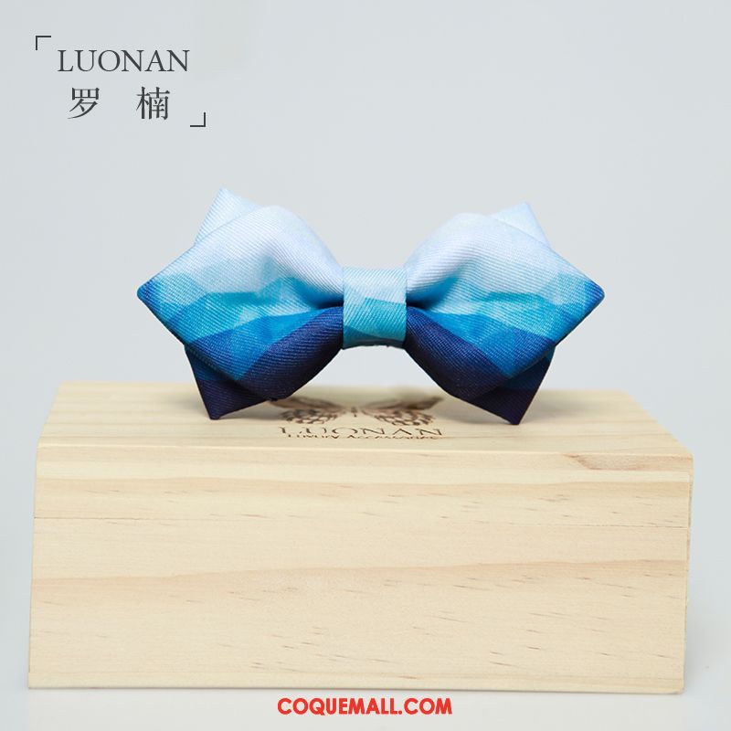 Nœud Papillon Homme Bleu Manuel Cadeau, Nœud Papillon Original Marier