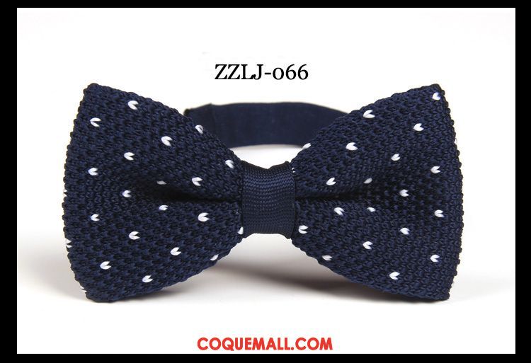 Nœud Papillon Homme Bleu Tricot Mode, Nœud Papillon Britanique Vêtements De Cérémonie