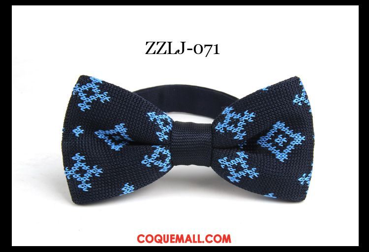 Nœud Papillon Homme Bleu Tricot Mode, Nœud Papillon Britanique Vêtements De Cérémonie