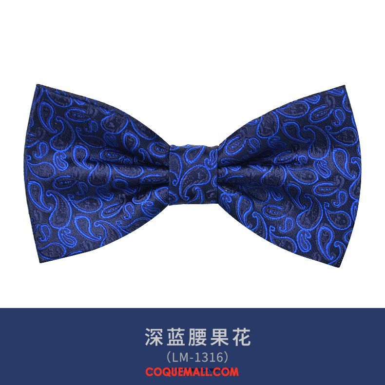 Nœud Papillon Homme Britanique Marier Bleu, Nœud Papillon Vêtements De Cérémonie Modèle