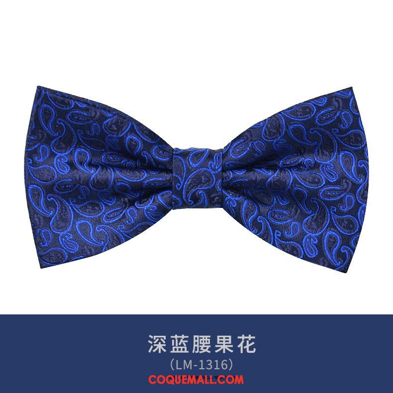 Nœud Papillon Homme Britanique Marier Bleu, Nœud Papillon Vêtements De Cérémonie Modèle