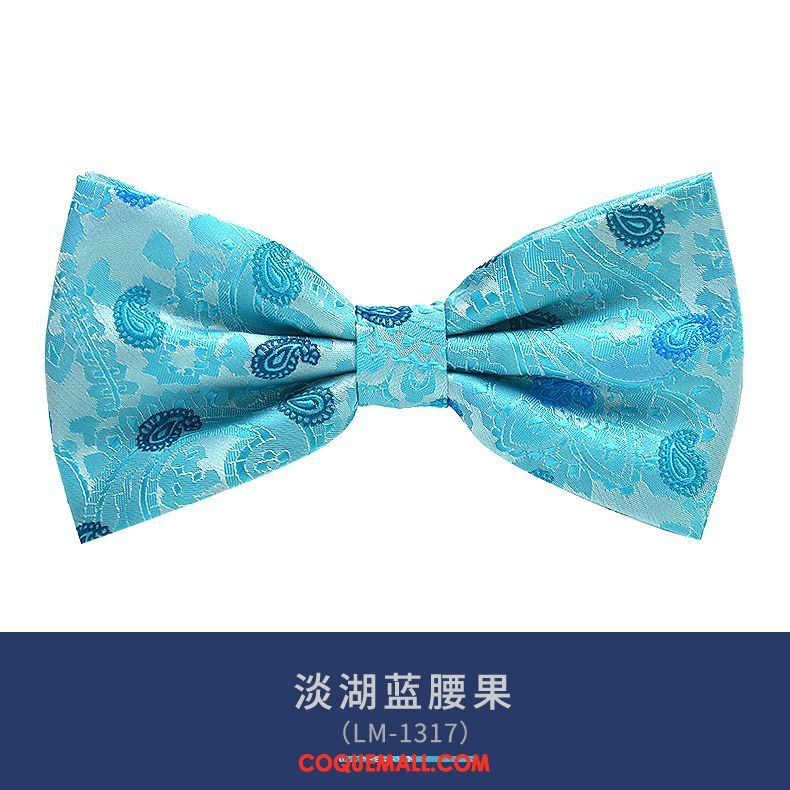 Nœud Papillon Homme Britanique Marier Bleu, Nœud Papillon Vêtements De Cérémonie Modèle