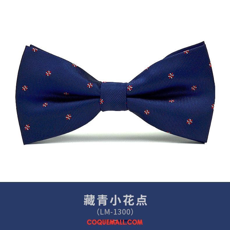 Nœud Papillon Homme Britanique Marier Bleu, Nœud Papillon Vêtements De Cérémonie Modèle