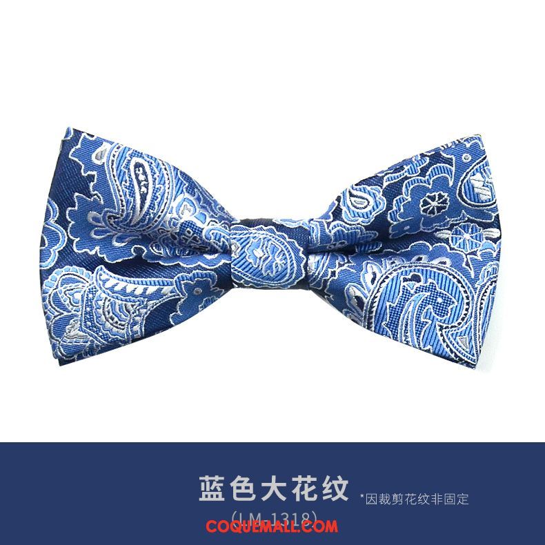 Nœud Papillon Homme Britanique Marier Bleu, Nœud Papillon Vêtements De Cérémonie Modèle