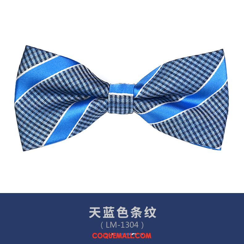 Nœud Papillon Homme Britanique Marier Bleu, Nœud Papillon Vêtements De Cérémonie Modèle