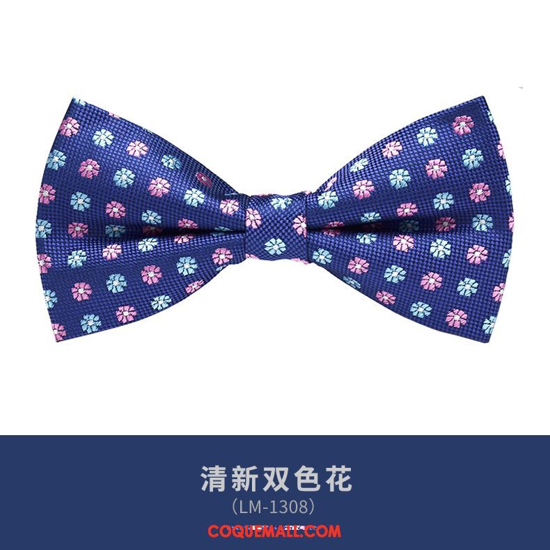 Nœud Papillon Homme Britanique Marier Bleu, Nœud Papillon Vêtements De Cérémonie Modèle