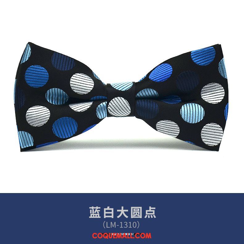 Nœud Papillon Homme Britanique Marier Bleu, Nœud Papillon Vêtements De Cérémonie Modèle