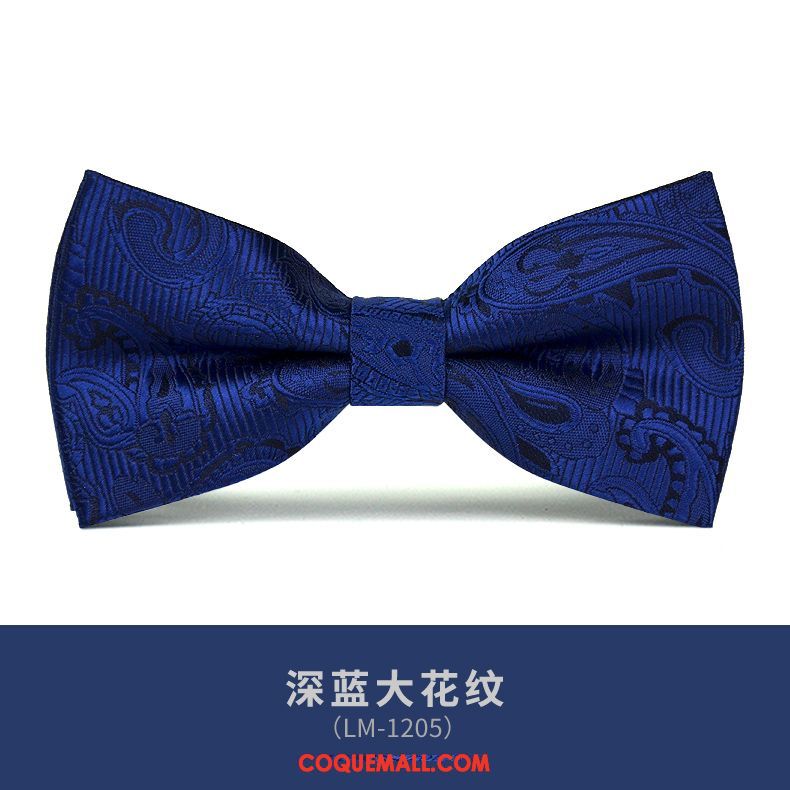 Nœud Papillon Homme Britanique Marier Bleu, Nœud Papillon Vêtements De Cérémonie Modèle