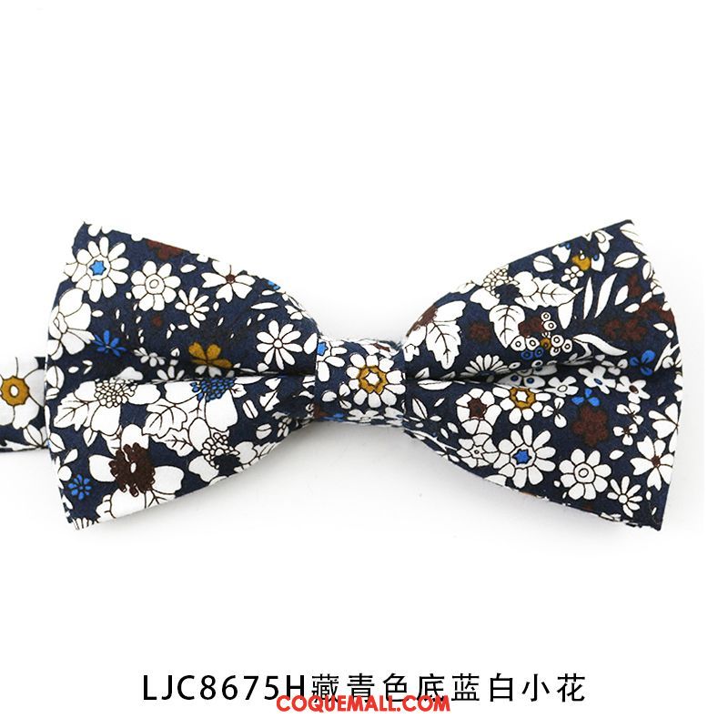 Nœud Papillon Homme Coton Bleu Femme, Nœud Papillon Marier Loisir