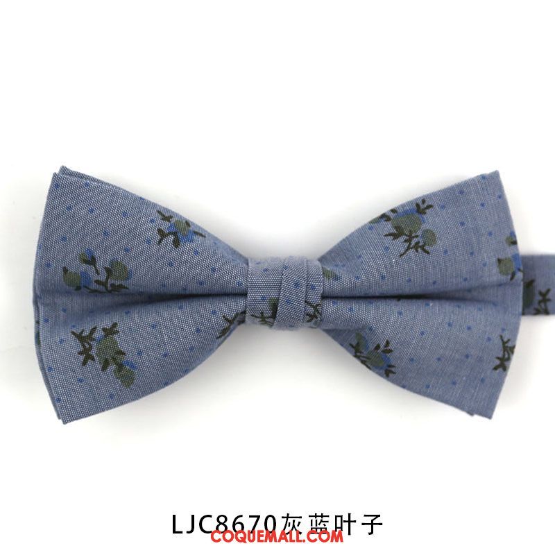 Nœud Papillon Homme Coton Bleu Femme, Nœud Papillon Marier Loisir