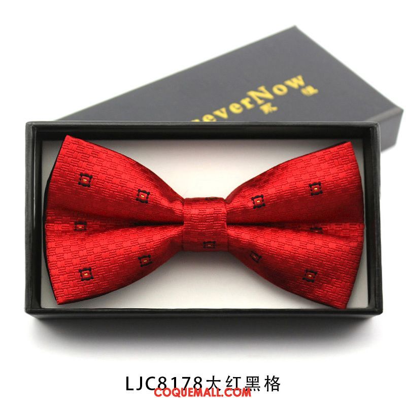 Nœud Papillon Homme Rouge Le Marié Classique, Nœud Papillon Arc Meilleur Homme