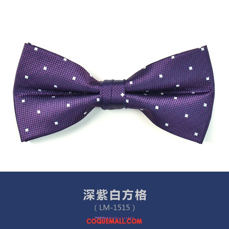 Nœud Papillon Homme Violet Modèle Britanique, Nœud Papillon Vêtements De Cérémonie Arc