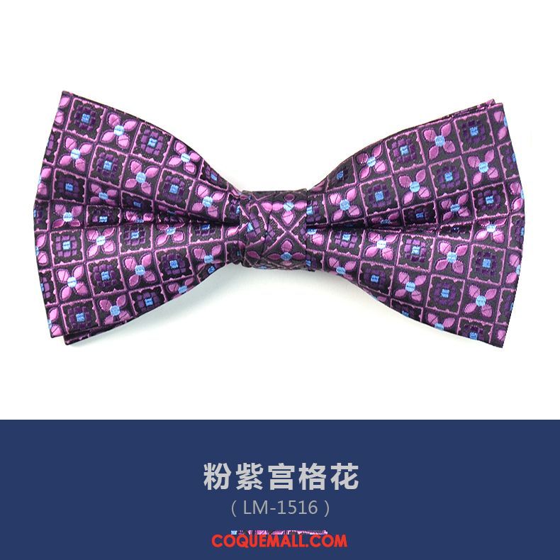 Nœud Papillon Homme Violet Modèle Britanique, Nœud Papillon Vêtements De Cérémonie Arc