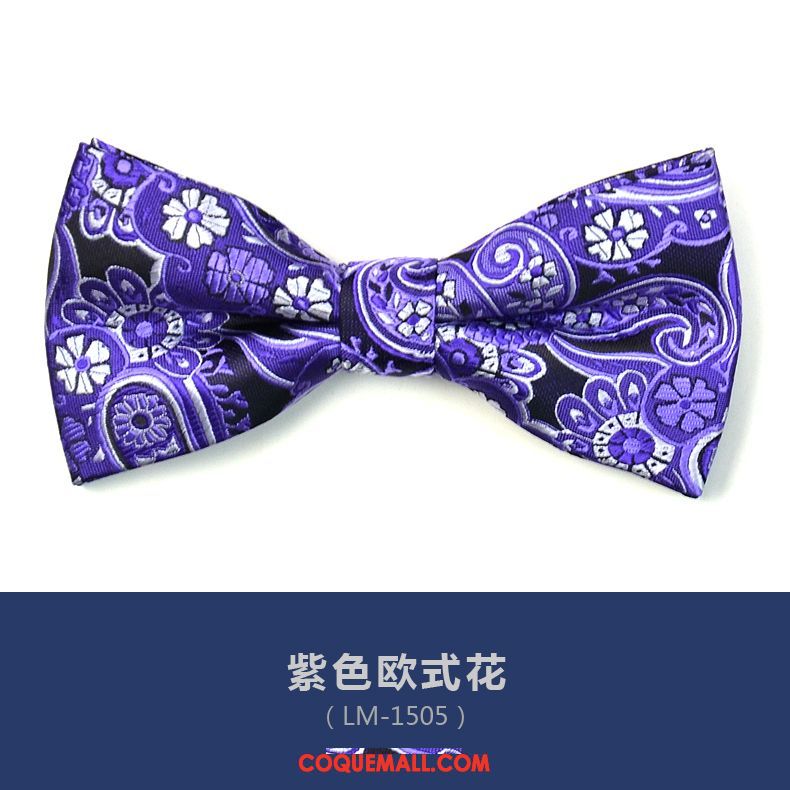 Nœud Papillon Homme Violet Modèle Britanique, Nœud Papillon Vêtements De Cérémonie Arc