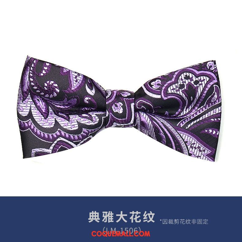 Nœud Papillon Homme Violet Modèle Britanique, Nœud Papillon Vêtements De Cérémonie Arc