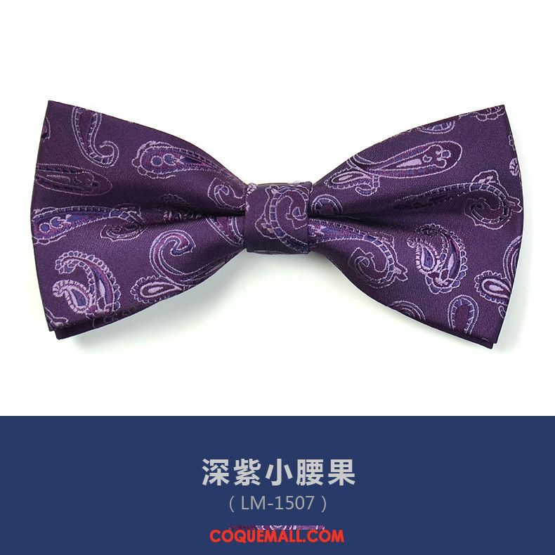 Nœud Papillon Homme Violet Modèle Britanique, Nœud Papillon Vêtements De Cérémonie Arc