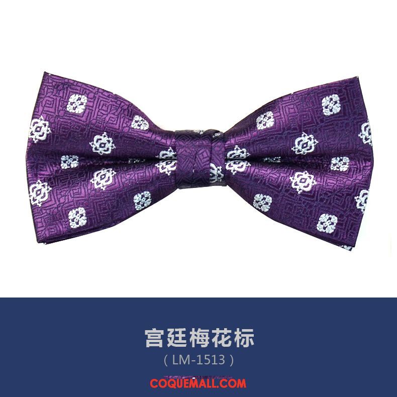 Nœud Papillon Homme Violet Modèle Britanique, Nœud Papillon Vêtements De Cérémonie Arc