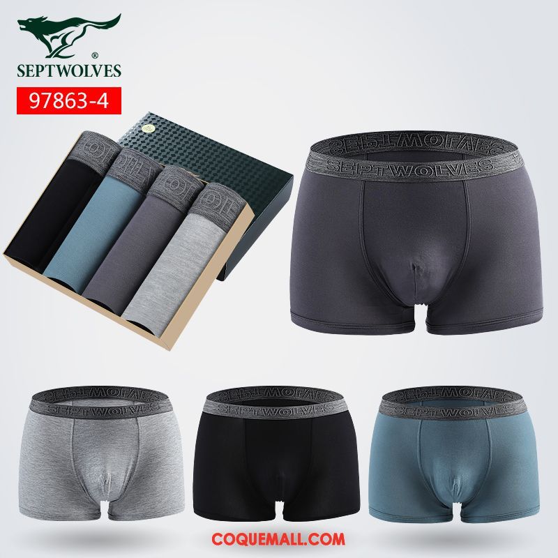 Shorty Homme Triangle Été Coton, Shorty Gris La Soie De Glace