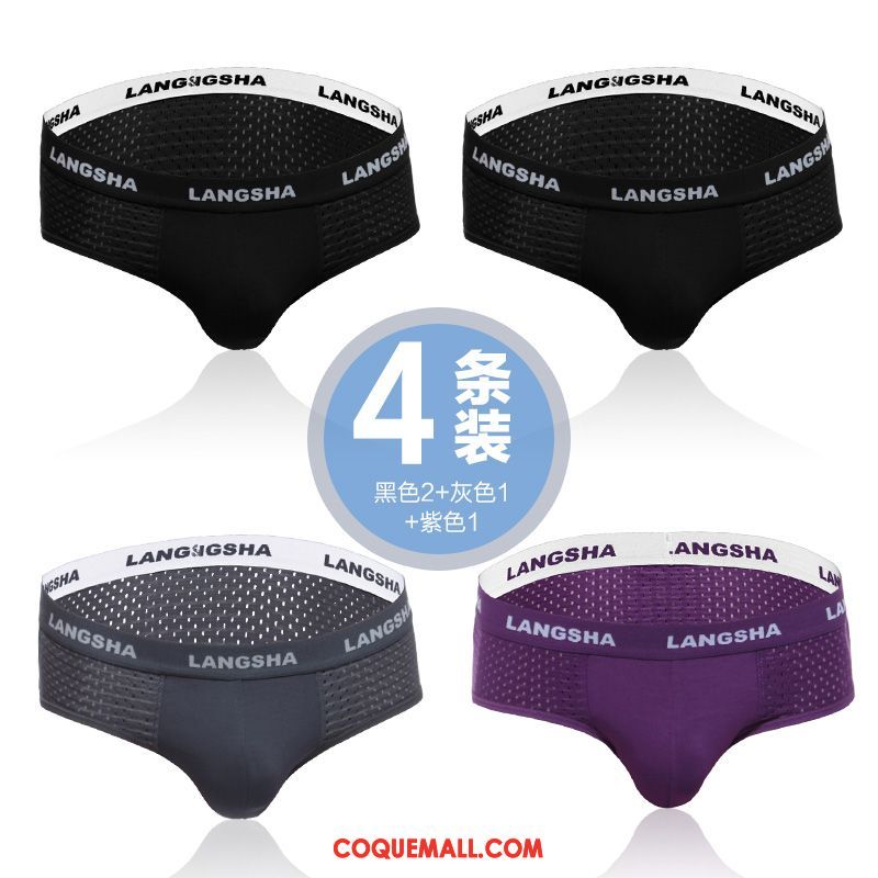 Shorty Homme Violet Sport Taille Basse, Shorty Court Triangle