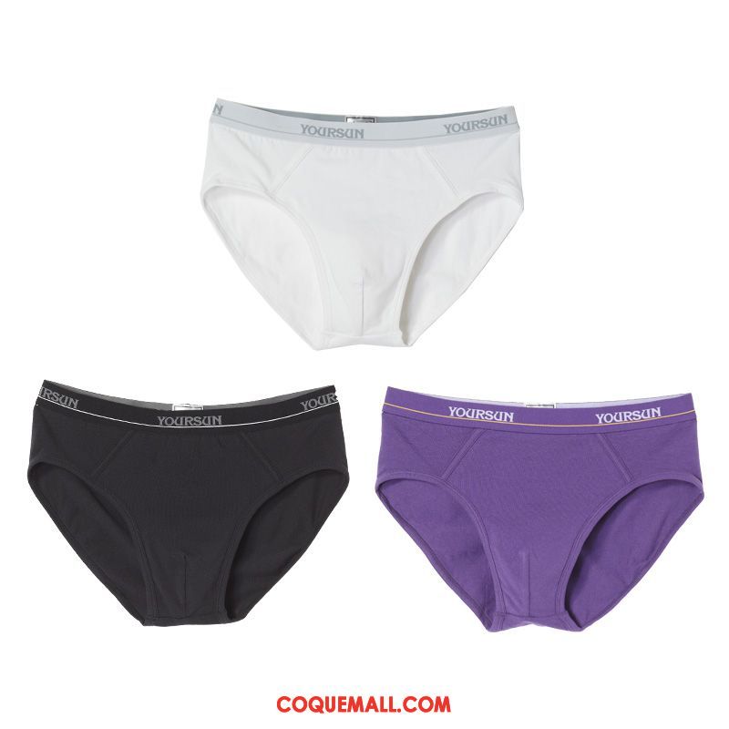 Shorty Homme Élasticité Pure Couleur Violet, Shorty Simple Triangle Dunkel