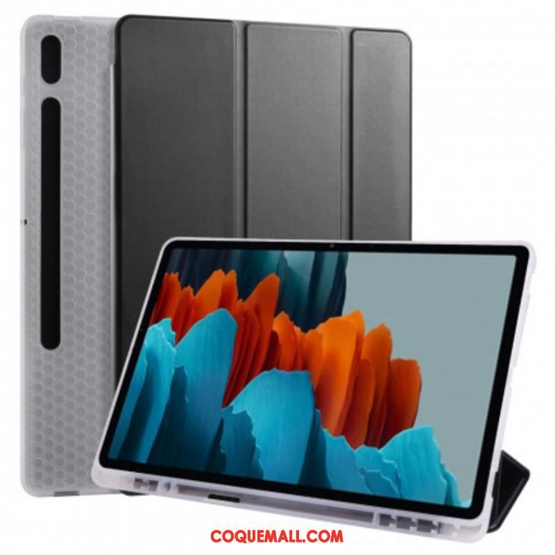 Smart Case Samsung Galaxy Tab S8 Plus / S7 Plus Silicone et Simili Cuir