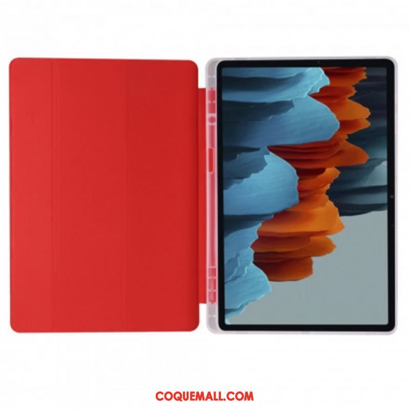 Smart Case Samsung Galaxy Tab S8 Plus / S7 Plus Silicone et Simili Cuir