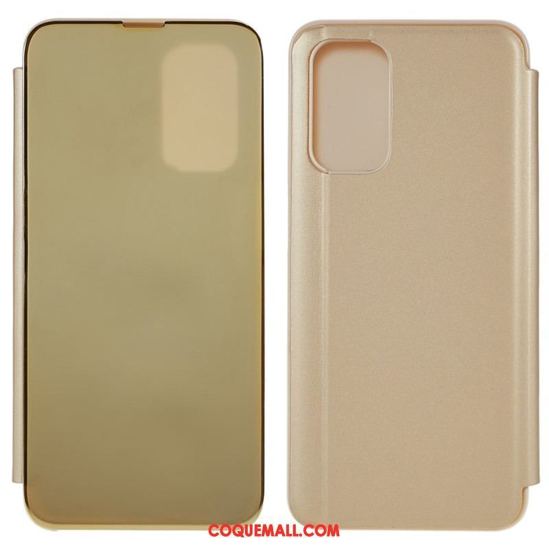 View Cover Oppo A54 5G / A74 5G Miroir et Effet Cuir