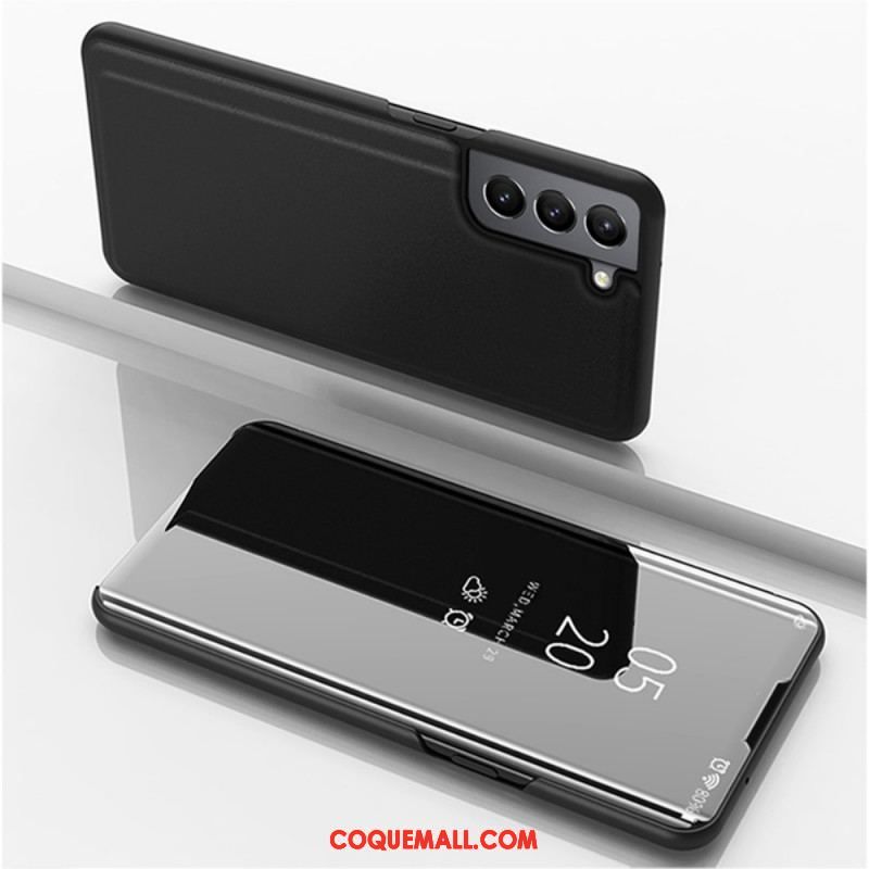 View Cover Samsung Galaxy S22 5G Miroir et Simili Cuir