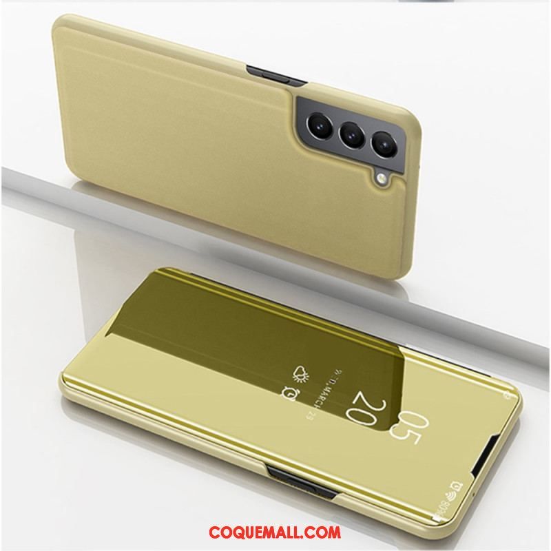 View Cover Samsung Galaxy S22 5G Miroir et Simili Cuir