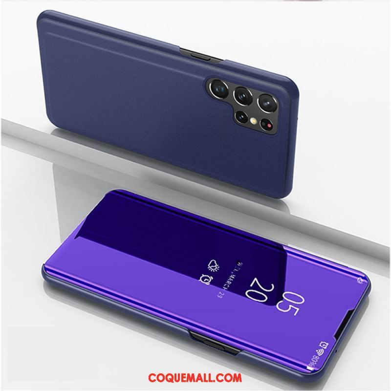 View Cover Samsung Galaxy S22 Ultra 5G Miroir et Simili Cuir