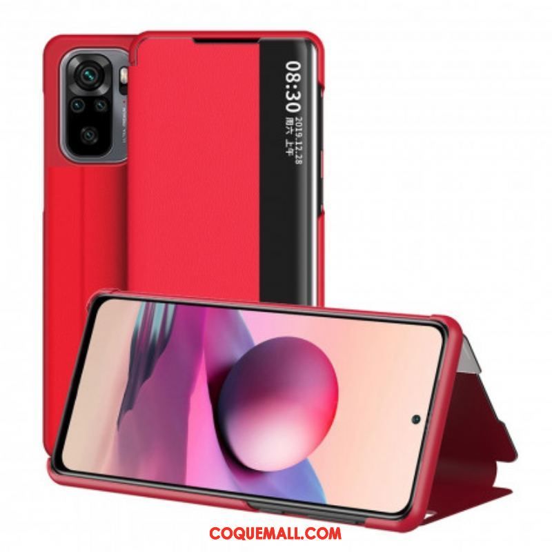 View Cover Xiaomi Redmi Note 10/10S/Poco M5s Simili Cuir Premium