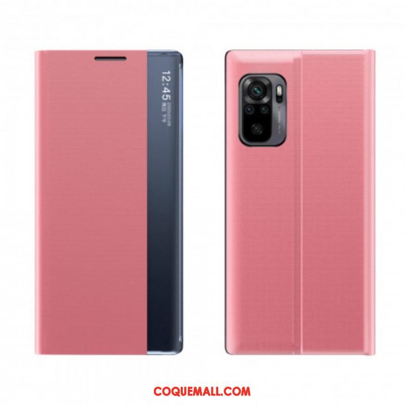 View Cover Xiaomi Redmi Note 10/10S/Poco M5s Simili Cuir Texturé