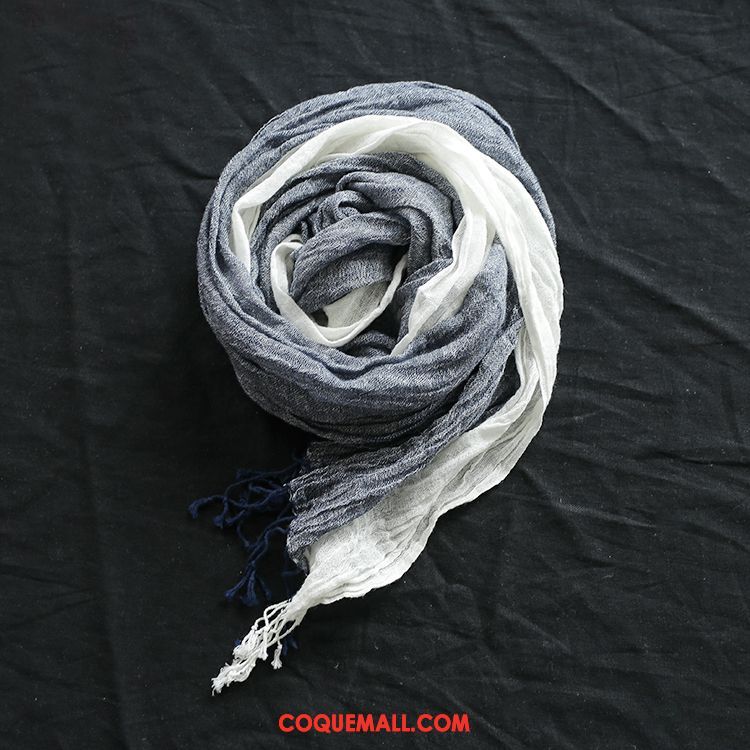 Écharpe Femme Foulard Couleur Du Sort Rétro, Écharpe Gris All-match Beige