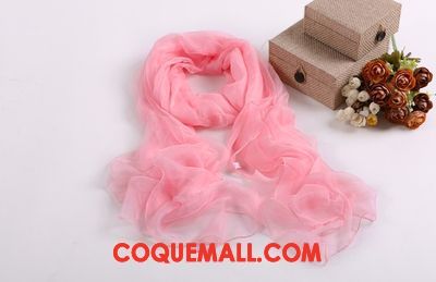 Écharpe Femme Pure Couleur Soie All-match, Écharpe Soie Mulberry Châle