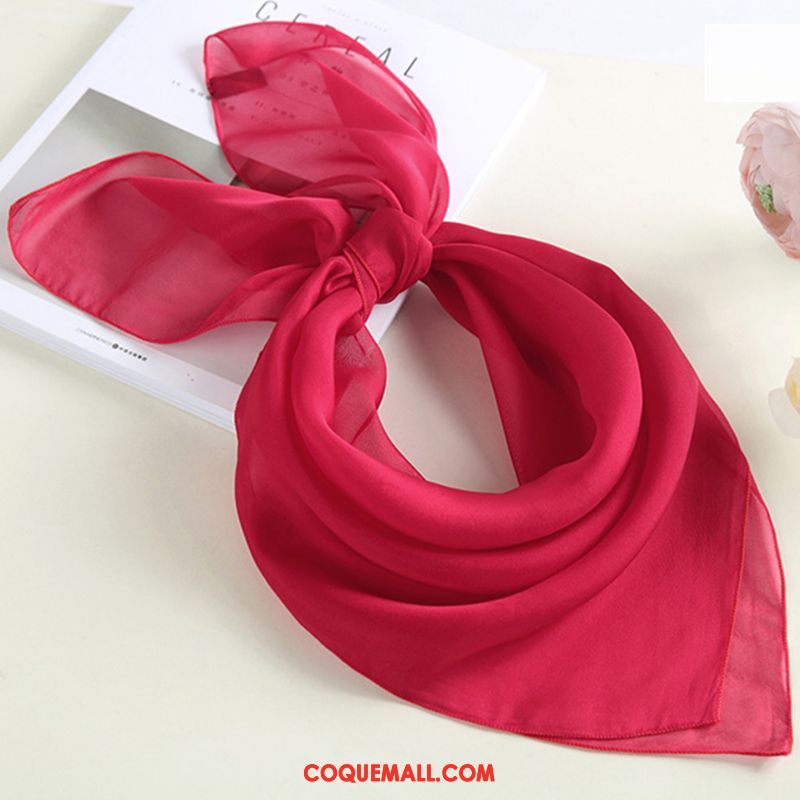 Écharpe Femme Été Foulard Soie Mulberry, Écharpe Crème Solaire Soie