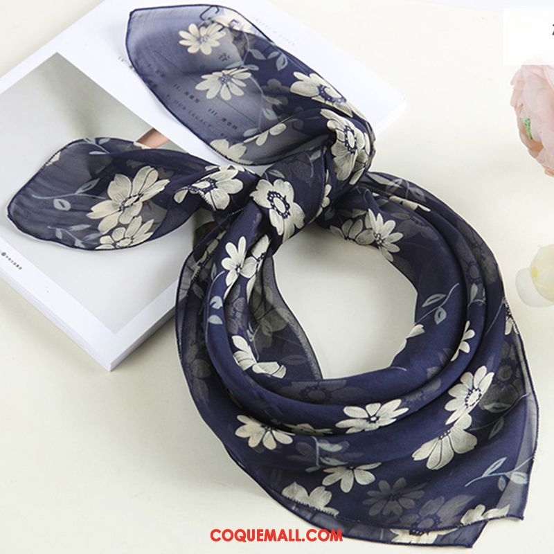 Écharpe Femme Été Foulard Soie Mulberry, Écharpe Crème Solaire Soie