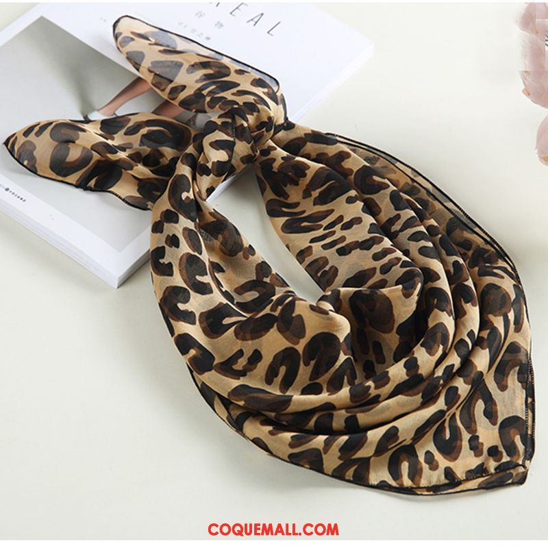 Écharpe Femme Été Foulard Soie Mulberry, Écharpe Crème Solaire Soie