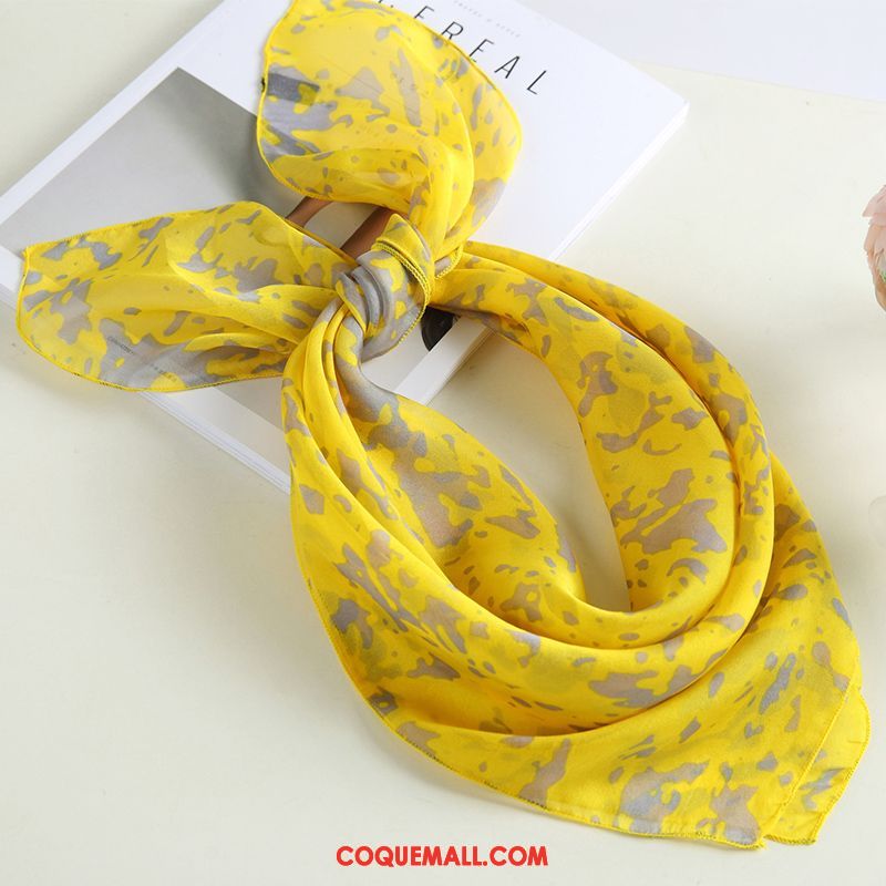 Écharpe Femme Été Foulard Soie Mulberry, Écharpe Crème Solaire Soie