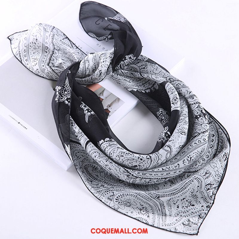 Écharpe Femme Été Foulard Soie Mulberry, Écharpe Crème Solaire Soie